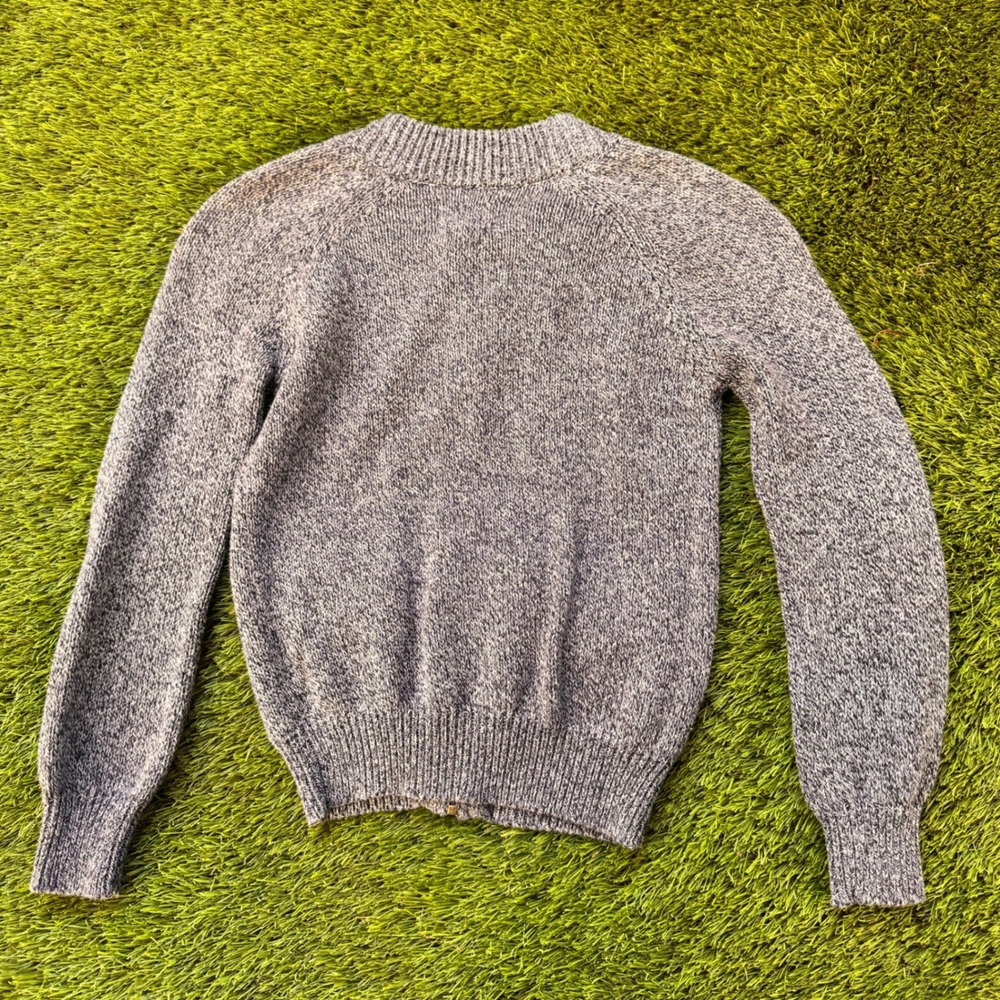 NWT Peek Kids Zip Up Blue/Gray Heathered Cotton Sweater Size M 6/7 - Picture 2 of 8
